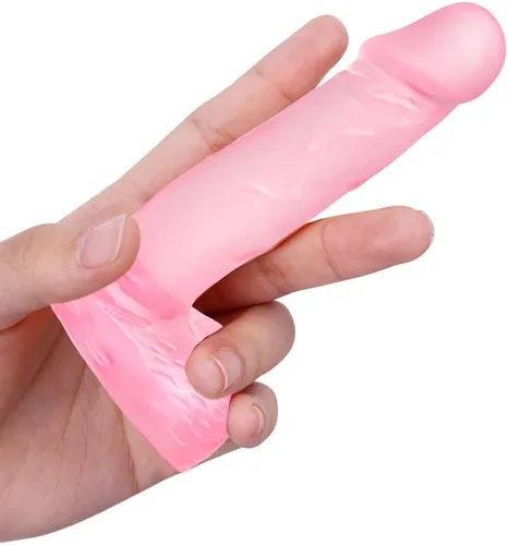 Consolador pequeño realista de 4 pulgadas, tapón anal para principiantes, consolador anal suave con eje curvado y bolas, juguete sexual para adultos