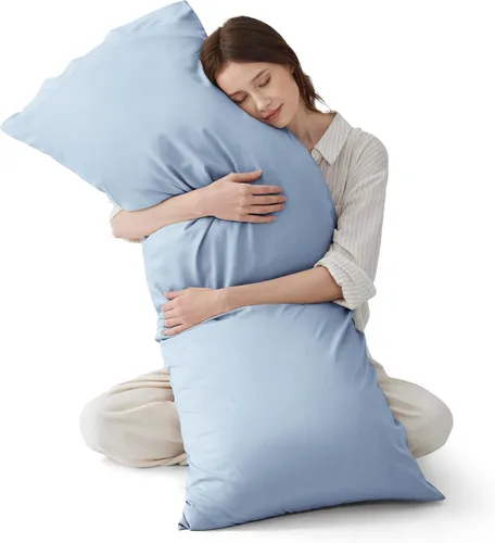 Miniatura 29 de Bedsure Juego de 2 fundas de almohada frescas de tamaño queen, rayón derivado de bambú, transpirables y suaves como la seda con cierre de sobre, 13