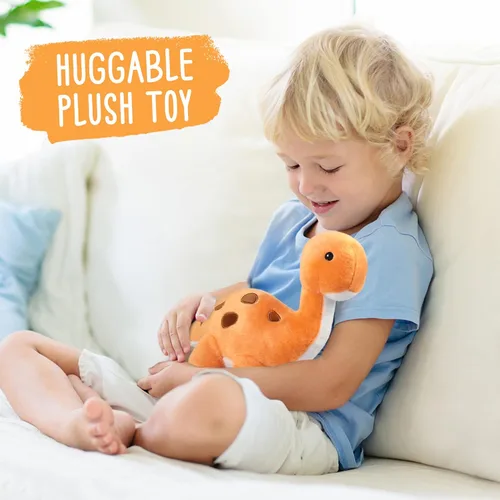 Miniatura 4 de Benben Animal de peluche de dinosaurio, juguetes de peluche de dinosaurio de 11.5 pulgadas, lindos peluches para niños, brachiosaurio, baby shower