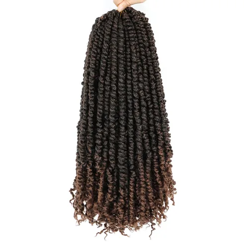 Miniatura 26 de Pelo de ganchillo Passion Twist de 10 pulgadas, 8 paquetes, cabello Passion Twist pre-trenzado, cabello de ganchillo Passion Twist para mujeres 1b