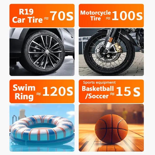 Miniatura 6 de Inflador de neumáticos, compresor de aire portátil, compresor de aire de 150 PSI para automóvil, motocicleta, bicicleta, bomba de bicicleta