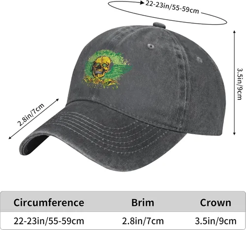 Miniatura 8 de Cowboy Hat Trendy Hats for Man and Women Djustable Four Season Outdoor Baseball Cap of Hell Skull with Angel Deep Heather