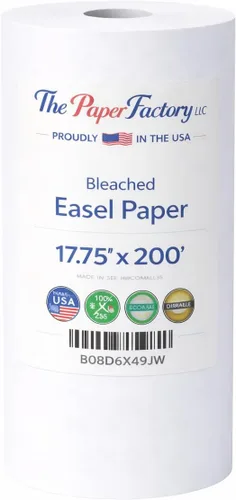 Paper Pros - Rollo de papel de caballete de arte duradero para manualidades, dibujo y pintura, ideal para proyectos infantiles, 17.75 pulgadas x 200