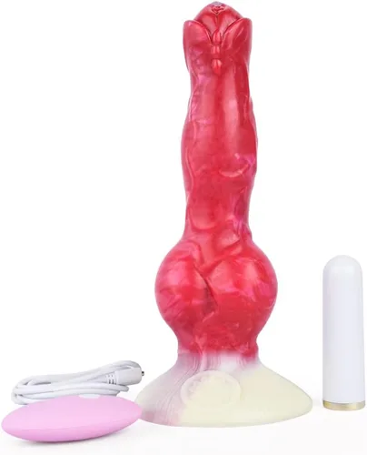 Consolador vibrador realista con ventosa, consolador de bala anudada realista de silicona para adultos, juguetes sexuales para mujeres, parejas, 8