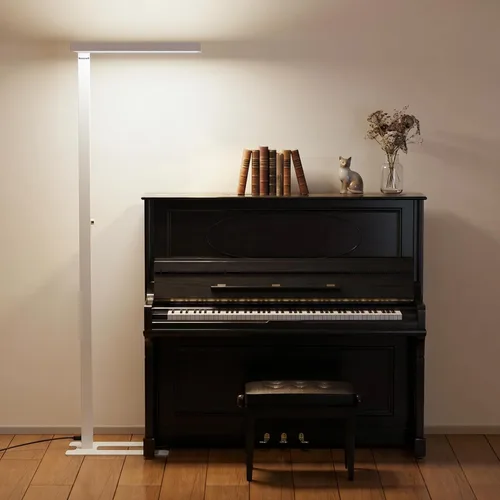 Honeywell Lámpara de pie LED de 10400 lm, 02E Pro Sunturalux Luz de pie de lectura para cuidado de los ojos, 100 W, luz natural moderna, 4000 K,