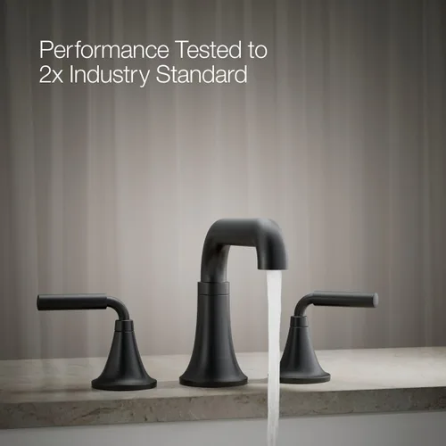 Miniatura 4 de Kohler T27417-4-BL Tone™ - Grifo de baño para montaje en cubierta, negro mate Mate negro