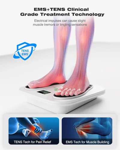 Miniatura 2 de SPA4PIEDS Estimulador nervioso eléctrico transcutáneo, masajeador de pies para neuropatía, TENS EMS para aliviar el dolor, 10 modos y 20 niveles