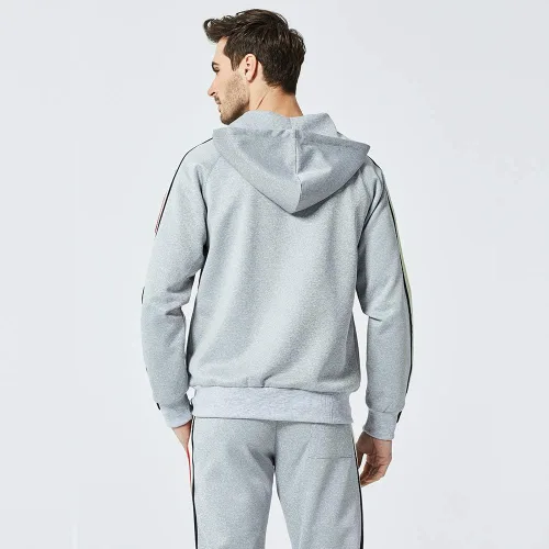Miniatura 2 de DUOFIER Chándal deportivo con capucha para hombre, casual, con cremallera completa