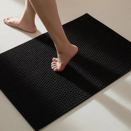 Miniatura 118 de TYUU Alfombras de Baño Antideslizantes Lavables, Tapete de Baño Súper Absorbente Delgado de Pila Baja para Secar Rápido, Alfombra de Baño Pequeña