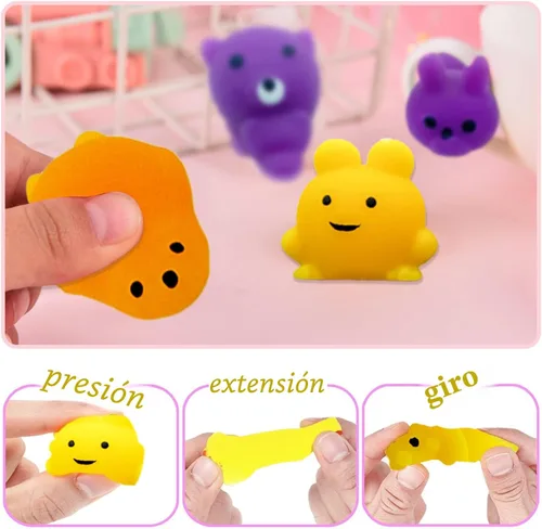 Miniatura 3 de 150 piezas de juguetes blandos Mochi, juguetes esponjosos Kawaii para aliviar el estrés, mini juguetes esponjosos para fiestas, premios