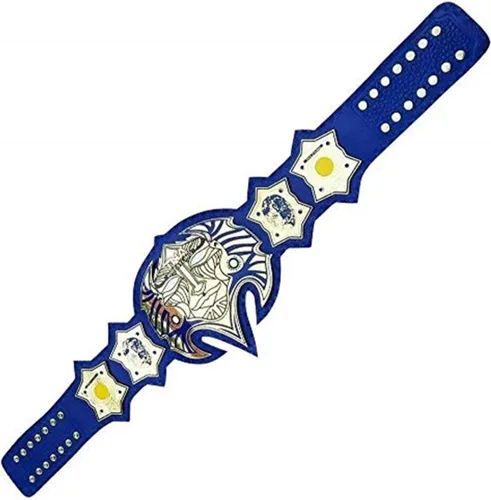 TNA Jeff Hardy Immortal Champion Cinturón Adulto Tamaño Placas Metal Placas Cuero, Azul