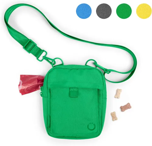 Miniatura 10 de Ubbi Bolsa de golosinas para perros para entrenamiento y caminar, opciones de uso de 3 vías, cruzado, cintura o clip, con cierre magnético