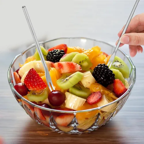 Miniatura 3 de Tenedores para pepinillos, verde oliva de mango largo de 6.3 pulgadas, ensalada de mango largo de acero inoxidable 18/8, cóctel, postre, frutas
