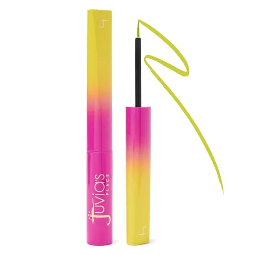 Miniatura 11 de Juvia's Place Garden Of Juvia's Liquid Liner Sun Flower - Amarillo neón, maquillaje líquido de color intenso, sin crueldad, a prueba de manchas