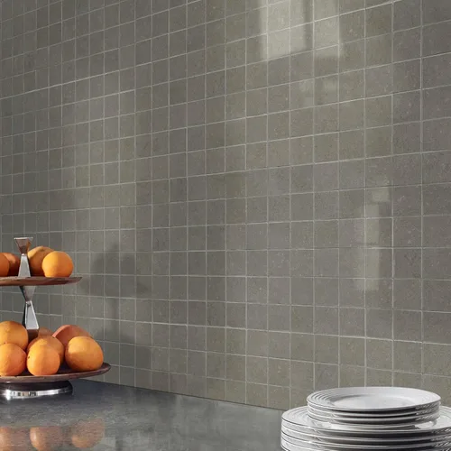Miniatura 2 de MSI Gris - Azulejo de mosaico de pared de porcelana mate de 12 x 12 pulgadas para salpicadero de cocina, baño, azulejos de pared decorativos