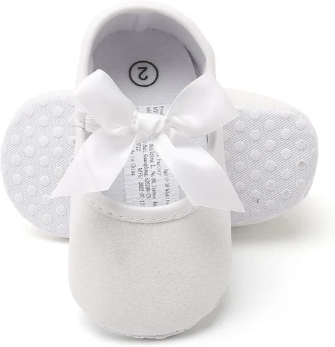 Miniatura 142 de RVROVIC Mocasines de princesa para bebé, zapatos brillantes de Mary Jane, zapatos de cuna de suela suave y ligera de primera calidad, zapatos
