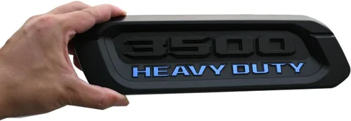 Miniatura 2 de Par de emblemas nuevos 3500 de reemplazo para 3500 Heavy Duty, insignias laterales izquierda y derecha, capó 68362221AB 68362220AB 2019-2022