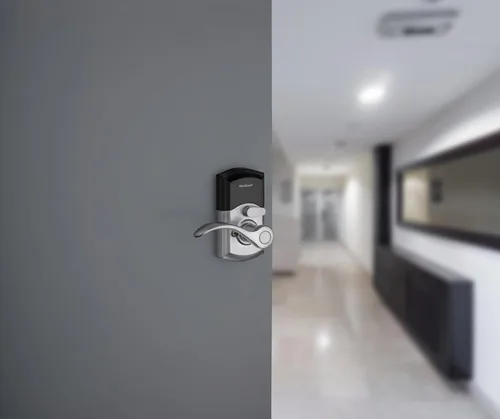 Miniatura 11 de Kwikset SmartCode 955 Pembroke Light Commercial - Palanca Electrónica con Teclado de 10 Botones, con Práctica Entrada sin Llave, 3 Años de Duración