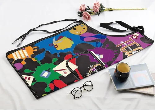 Miniatura 7 de MBMSO Delantal para profesores de arte, delantal de artista con bolsillos, regalos para profesores de arte, para amantes de los artistas, delantal