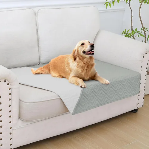 Miniatura 109 de hyha Manta impermeable para perro, manta suave para cama de perro, manta para mascotas, funda de sofá impermeable lavable para perros, fundas Gris