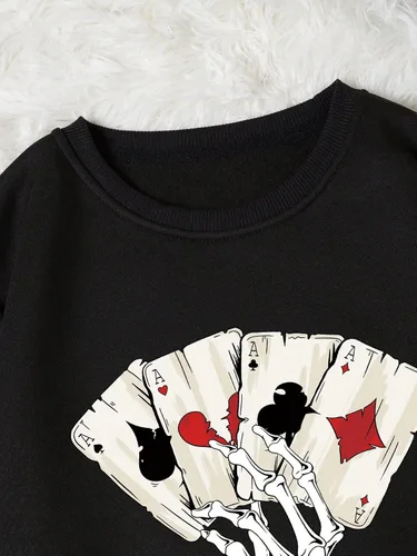 Miniatura 3 de SOLY HUX Women's Graphic Skeleton Print Sweatshirt Long Sleeve Crew Neck Pullover Tops