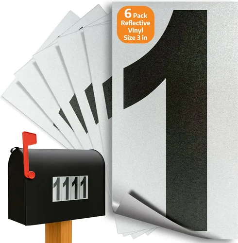 Miniatura 37 de iSYFIX Calcomanías de vinilo negro número 0 (Zero) – Paquete de 6 calcomanías de 1.5 pulgadas – Calcomanías de alta calidad, fondo reflectante