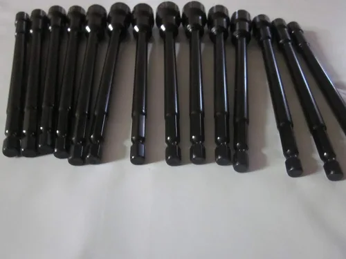 Miniatura 2 de Juego de tuercas magnéticas SAE métricas de 6 pulgadas, listas para impactos, juego de tuercas magnéticas con grabado láser, 0.276 in, 0.315 in