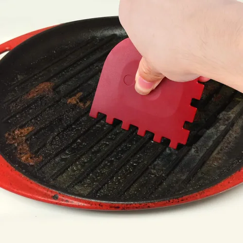 Miniatura 3 de Juego de 3 herramientas de plástico para rascador de parrilla para limpiador de plancha y accesorios de hierro fundido, kit de herramientas