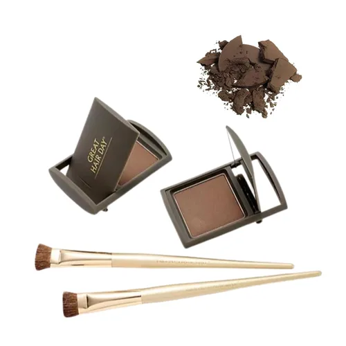 Miniatura 15 de Joan Rivers Great Hair Day Root Touch Up Powder Duo - Polvo de relleno para un cabello más grueso y de aspecto más completo (rubio ceniza)