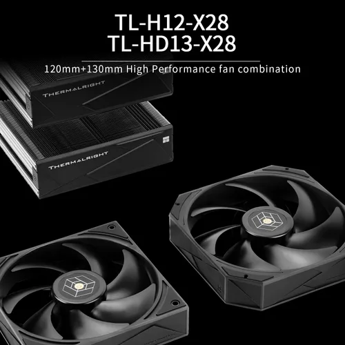 Miniatura 5 de Thermalright Royal Pretor 130 - Enfriador de CPU, 6 tubos de calor, disipador de calor de CPU, ventilador TL-H12-X28 y TL-HD13-X28, compatible