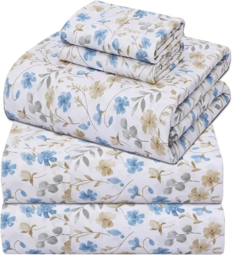 Miniatura 42 de ZOYER Sábanas de percal 100 % algodón tamaño King, refrescantes y transpirables para personas que duermen con calor, ropa de cama crujiente