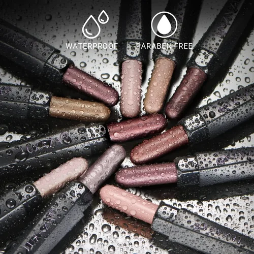 Miniatura 6 de 10 barras de sombra de ojos, brillo y neutro, color rosa champán, metálico, lápiz de sombra de ojos color crema con resistente a las manchas y al