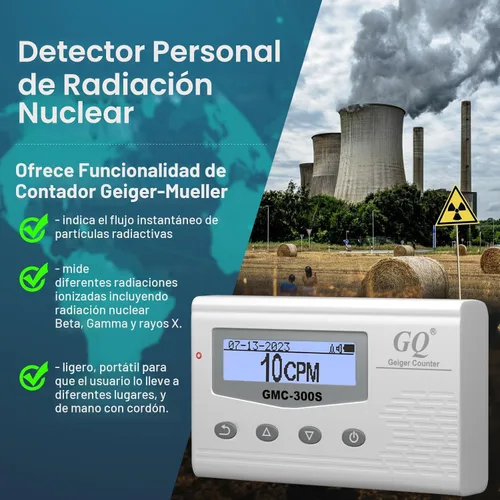 Miniatura 2 de GQ GMC-300S Contador Geiger Digital, Detector de Radiación Nuclear, Monitor, Medidor, Dosímetro de Radiación