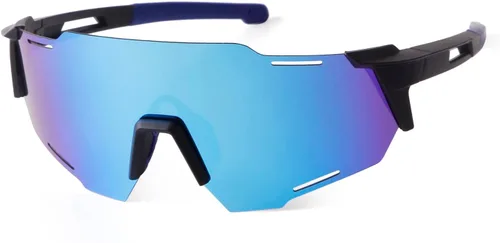 Miniatura 8 de KFPH Polarized Sports Sunglasses for Men Women Cycling Driving Fishing Mountain Bike Sun Glasses UV400 Protection Negro/Azul