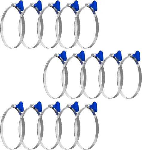 Miniatura 12 de POWERTEC 70127 Abrazadera de manguera de llave de 2-1/2 pulgadas, abrazaderas de manguera de acero inoxidable ajustables para colector de polvo