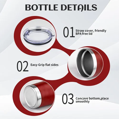 Miniatura 32 de StarSpeed Vaso de 20oz a granel con tapa, acero inoxidable de doble pared aislada al vacío, taza de café con recubrimiento de polvo para bebidas