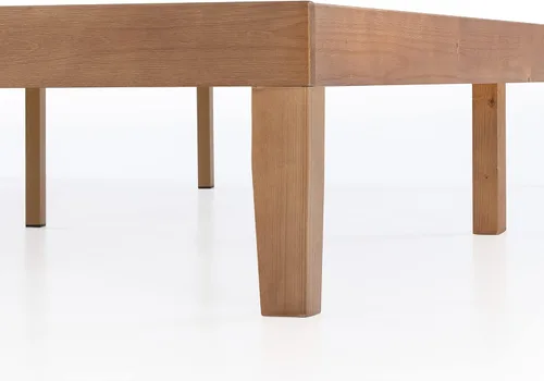Miniatura 7 de Mellow Naturalista Classic - Cama de plataforma de madera maciza de 12 pulgadas con listones de madera, tamaño individual XL, pino natural Natural