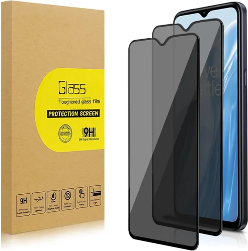 Paquete de 2 protectores de pantalla de privacidad para Oneplus Nord N300 5G [vidrio templado antiespía], Ultra HD, antiarañazos, sin burbujas,