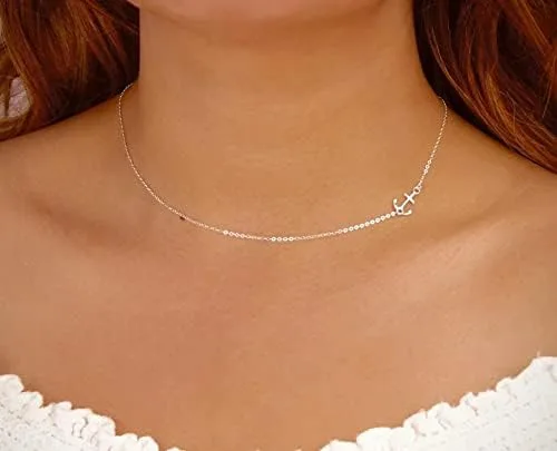Miniatura 3 de EVER FAITH Gargantilla de plata de ley 925 con cadena ajustable para mujer