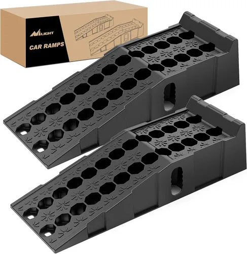 Miniatura 8 de Nilight Rampas para automóvil, rampa de elevación portátil de 6.7 pulgadas, rampa de servicio de vehículos resistentes para el mantenimiento