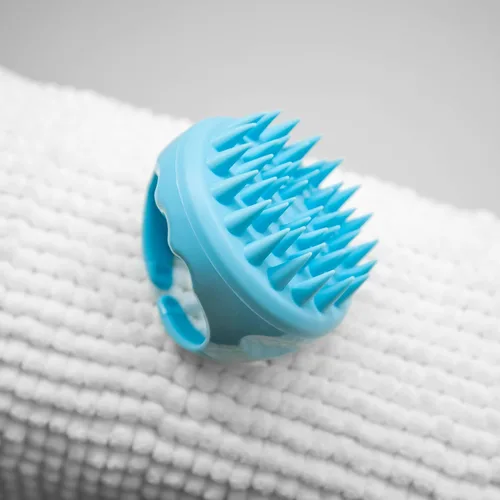 Miniatura 7 de Flathead Products Masajeador de cuero cabelludo y cepillo de champú para eliminar la caspa en la ducha, húmedo y seco, fomenta el crecimiento
