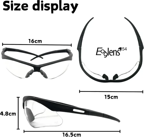 Miniatura 7 de Gafas de seguridad anti niebla fotocromáticas ANSI Z87.1 con protección UV, resistente a los arañazos, para caza táctica, Airsoft X801 Fotocromático