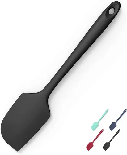 Miniatura 16 de Juego de 2 espátulas y cucharas de silicona con raspador: Doosu, espátulas planas de silicona para hornear, resistentes al calor hasta 600°F
