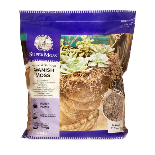 Miniatura 12 de SuperMoss Musgo español preservado, negro 2 onzas