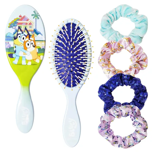 Miniatura 13 de Frozen Princess Elsa - Juego de 5 piezas de accesorios para el cabello, 1 cepillo regular de 9 pulgadas y 4 coleteros de Frozen - Cepillo Accesorios