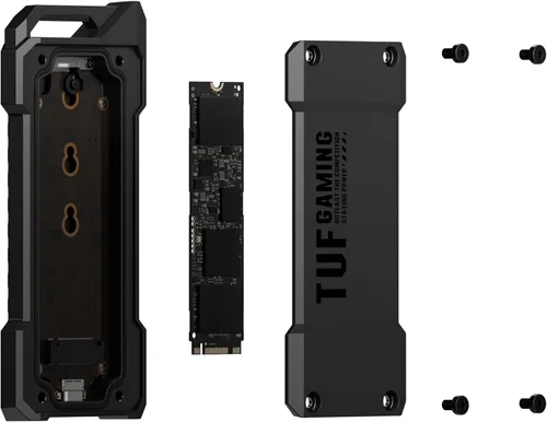 Miniatura 27 de ASUS TUF Gaming A1 - Carcasa externa M.2 NVMe SATA PCIe SSD - USB-C, M.2 Q-Latch para una fácil instalación, resistencia a las caídas, resistencia