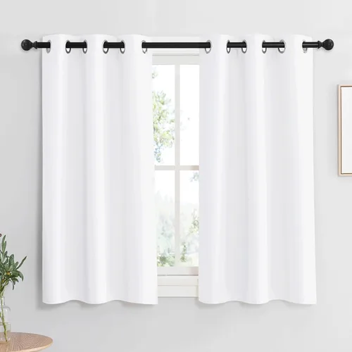 Miniatura 127 de RYB HOME Cortinas opacas de cocina de 36 pulgadas de largo, tratamiento de privacidad para ventanas pequeñas, aislamiento térmico, telón de fondo