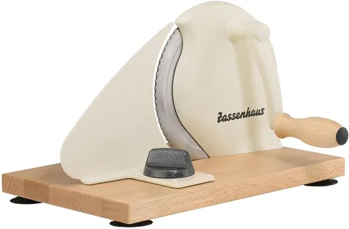 Miniatura 9 de Zassenhaus Rebanadora de pan ajustable clásica original para rebanadas uniformes, rebanadora de pan para pan casero, cortador de masa madre con hoja