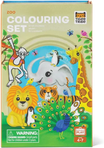 Miniatura 14 de Schylling Tiger Tribe Ballet - Juego de colorear - Kit de arte de viaje para llevar - Todos los suministros incluidos - Fácil almacenamiento - A