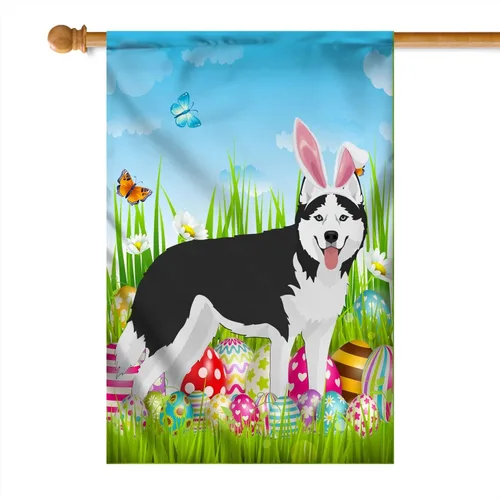Miniatura 14 de Beagle Happy Easter Day Holiday Flag Funny Dog Wear Bunny Ears Headband Cute for Home Decor (12" x 18") USA Garden Flag Premium Decorative Yard